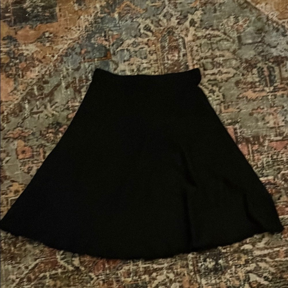 Milano Black Midi A-Line Skirt for Cocktail